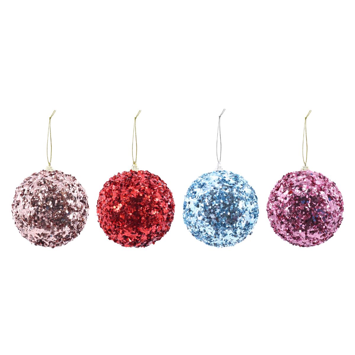 Christmas Sequin Bauble 9cm Assorted