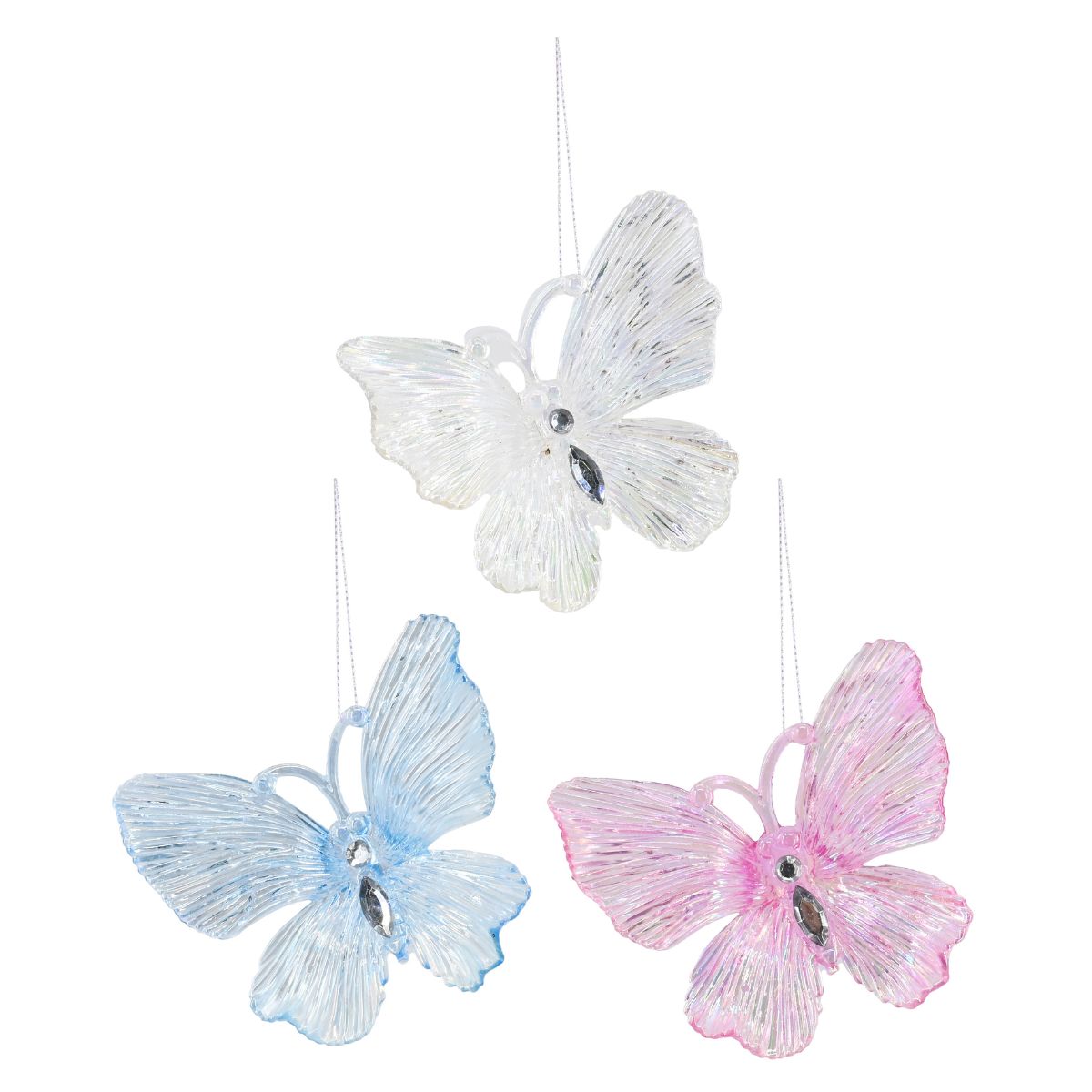 Hanging Iridescent Butterfly 11cm Assorted