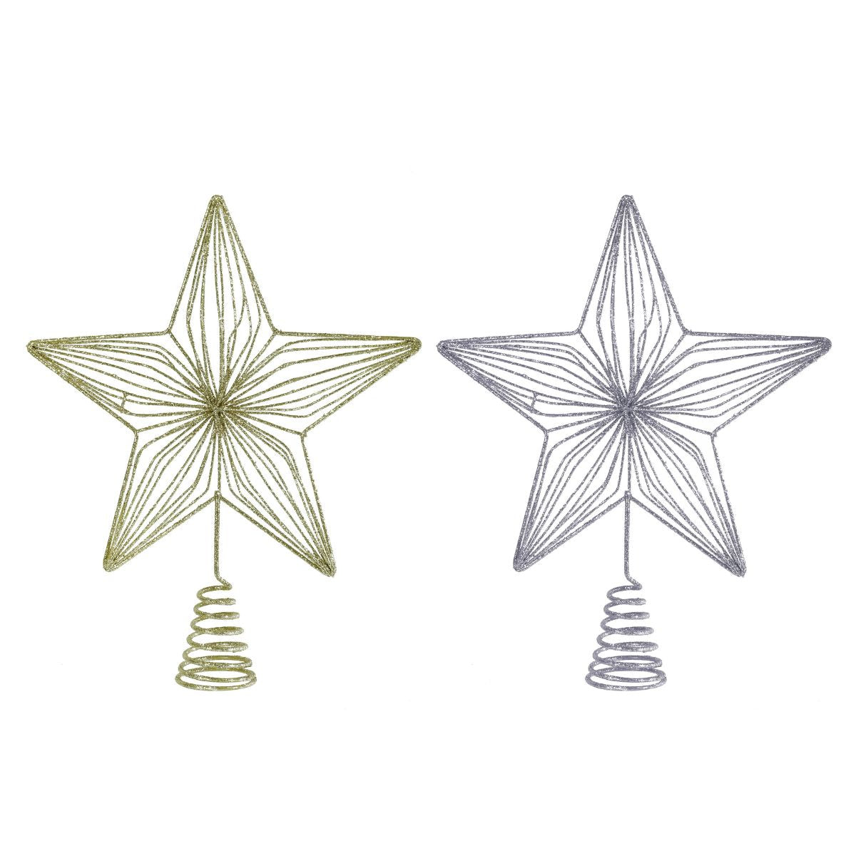Christmas Glitter Star Topper 24cm Assorted