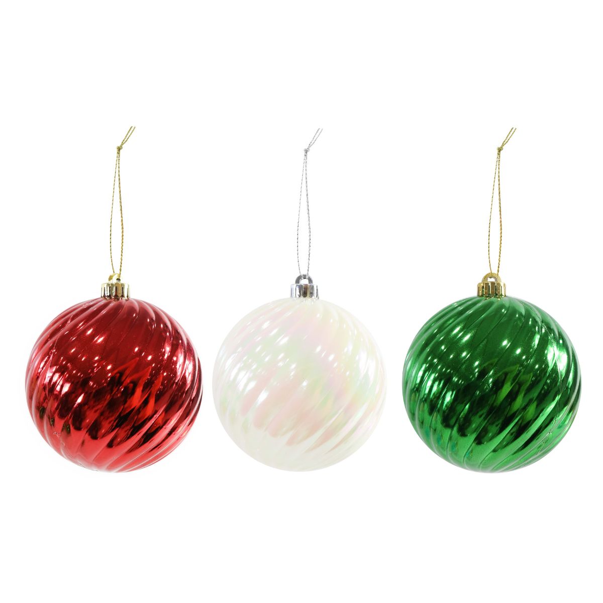 Christmas Bauble Swirl 15cm Assorted