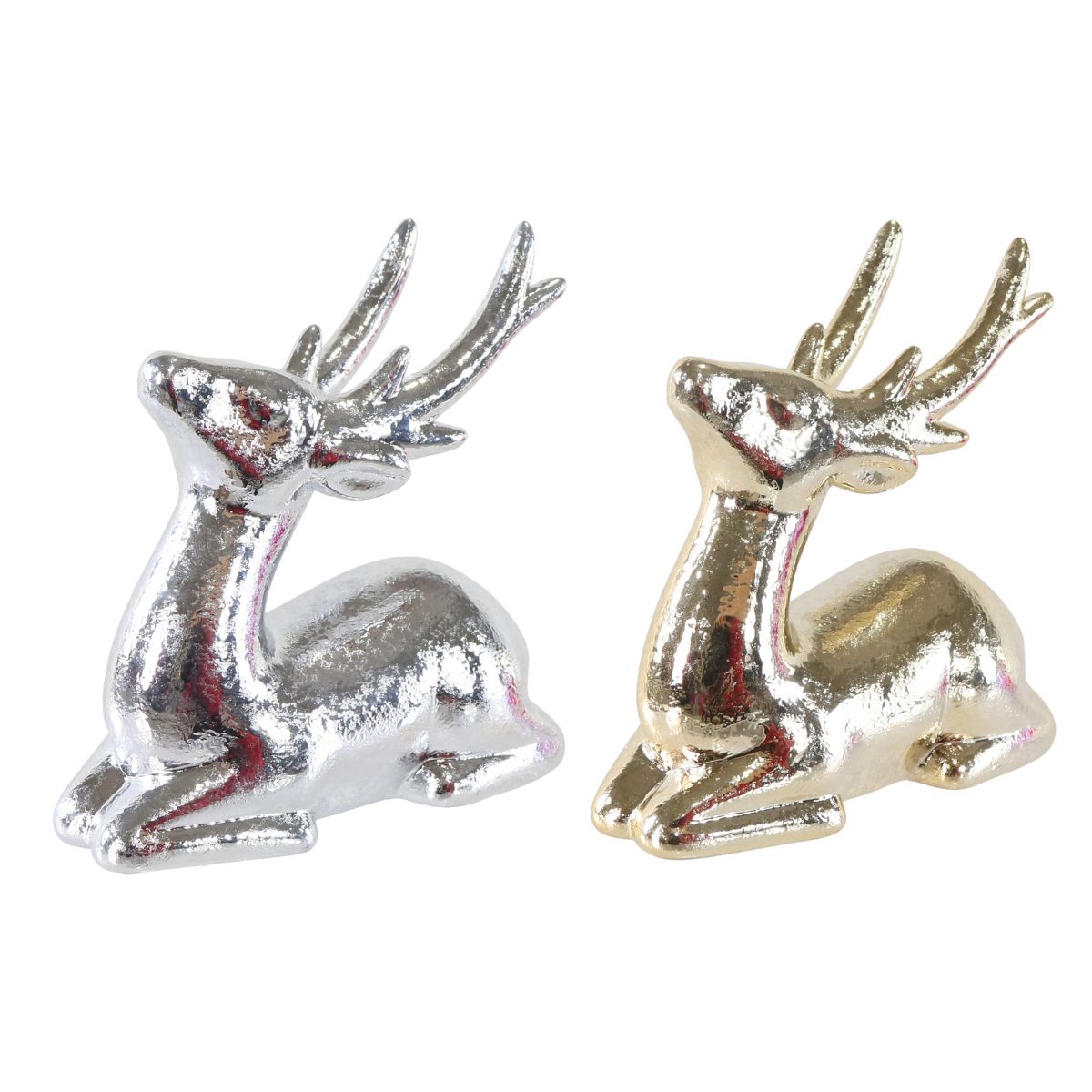 Christmas Reindeer Metallic Porcelain Assorted