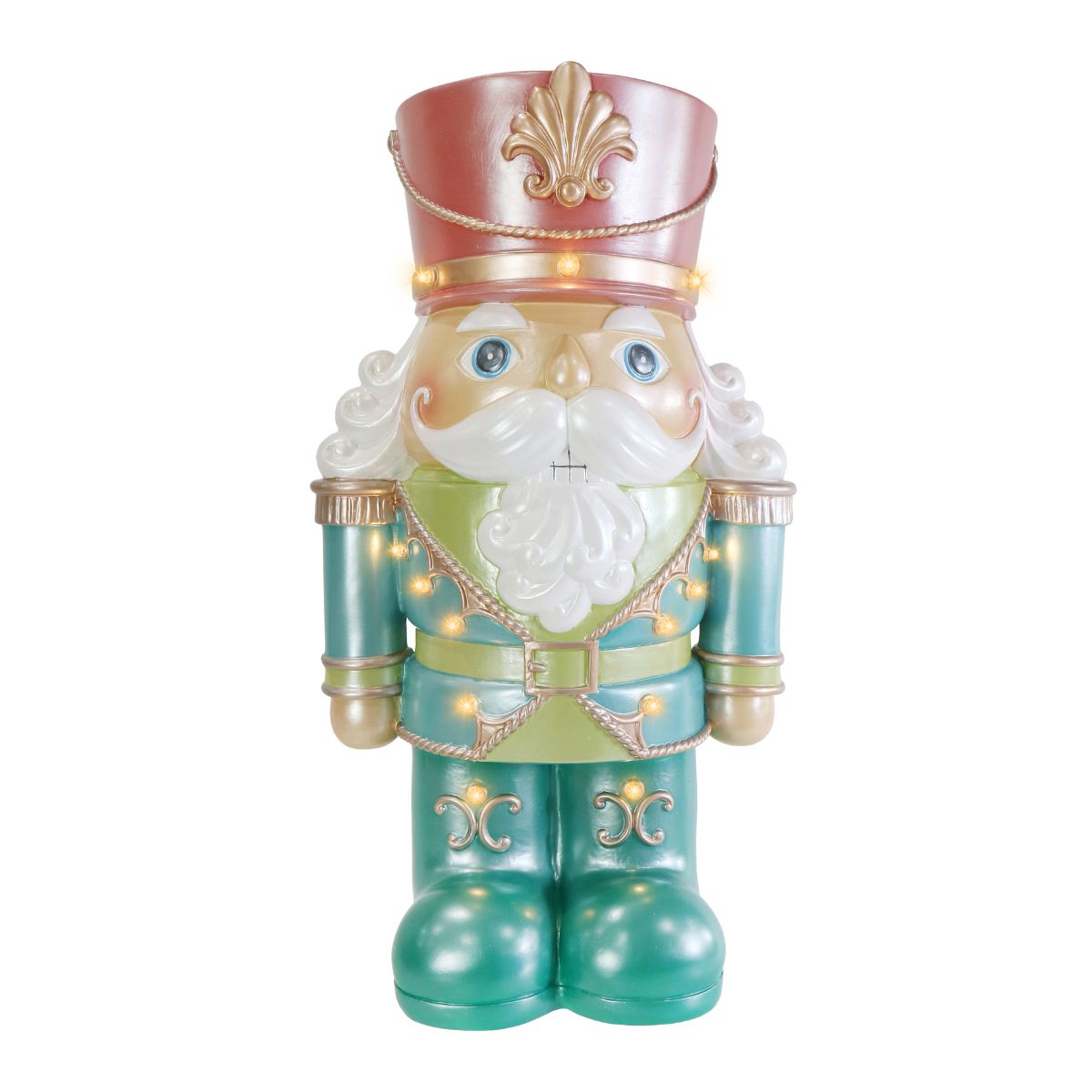 Christmas LED Nutcracker Pastel Pearl 44.5cm