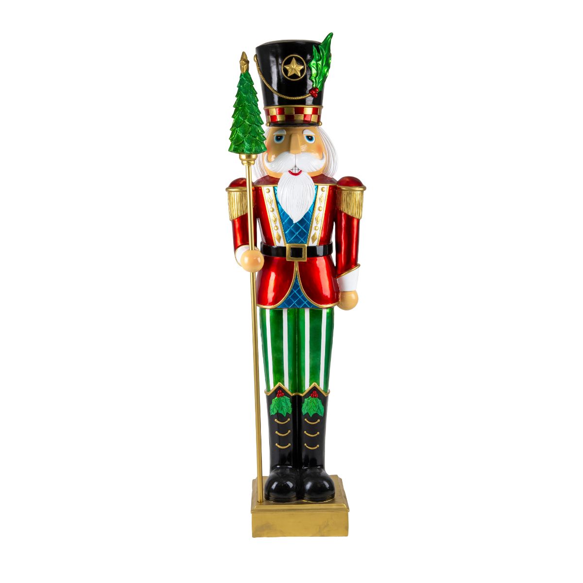 Christmas LED Nutcracker Soldier Metallic 152cm
