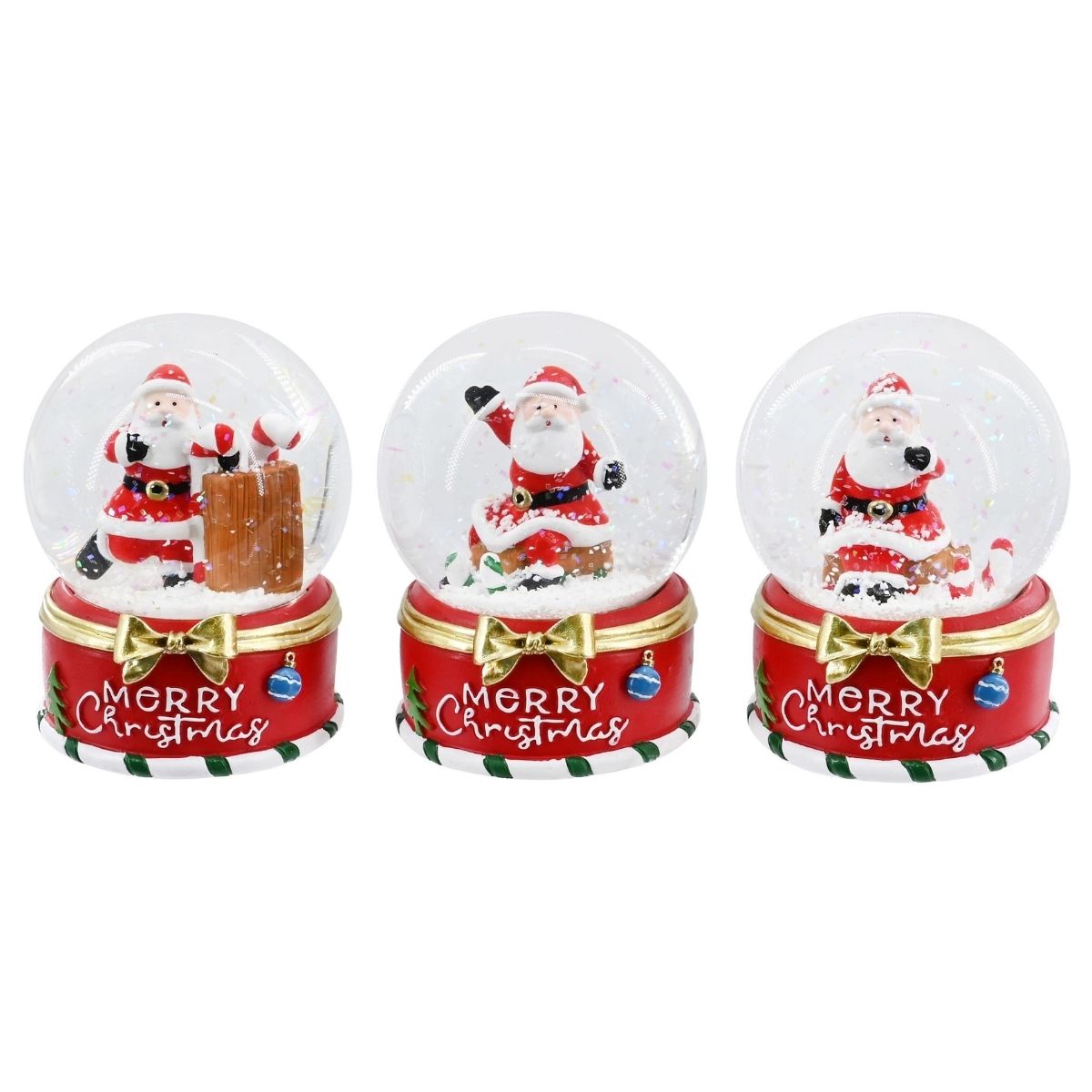 Christmas Santa Sleigh Waterball 65mm Assorted Christmas decoration
