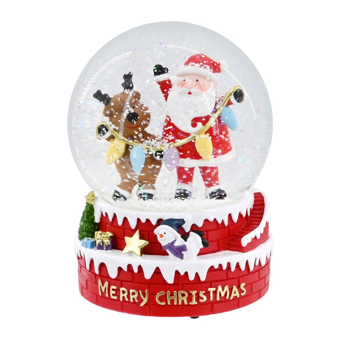 Christmas Musical Santa Waterball 100mm