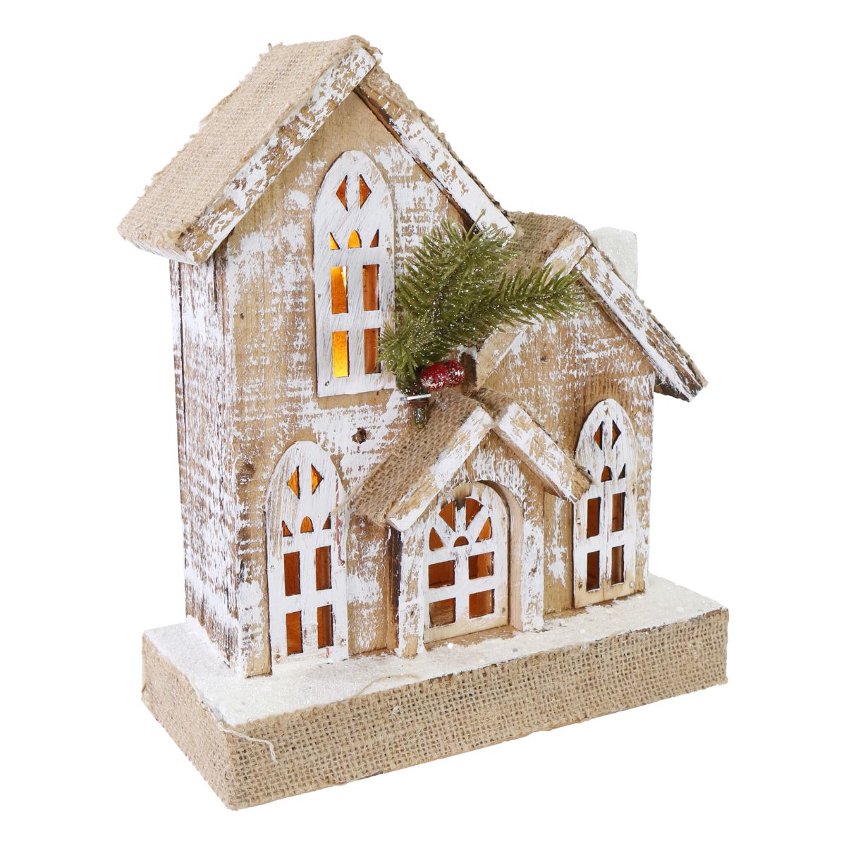 LED Snowy Gabled House