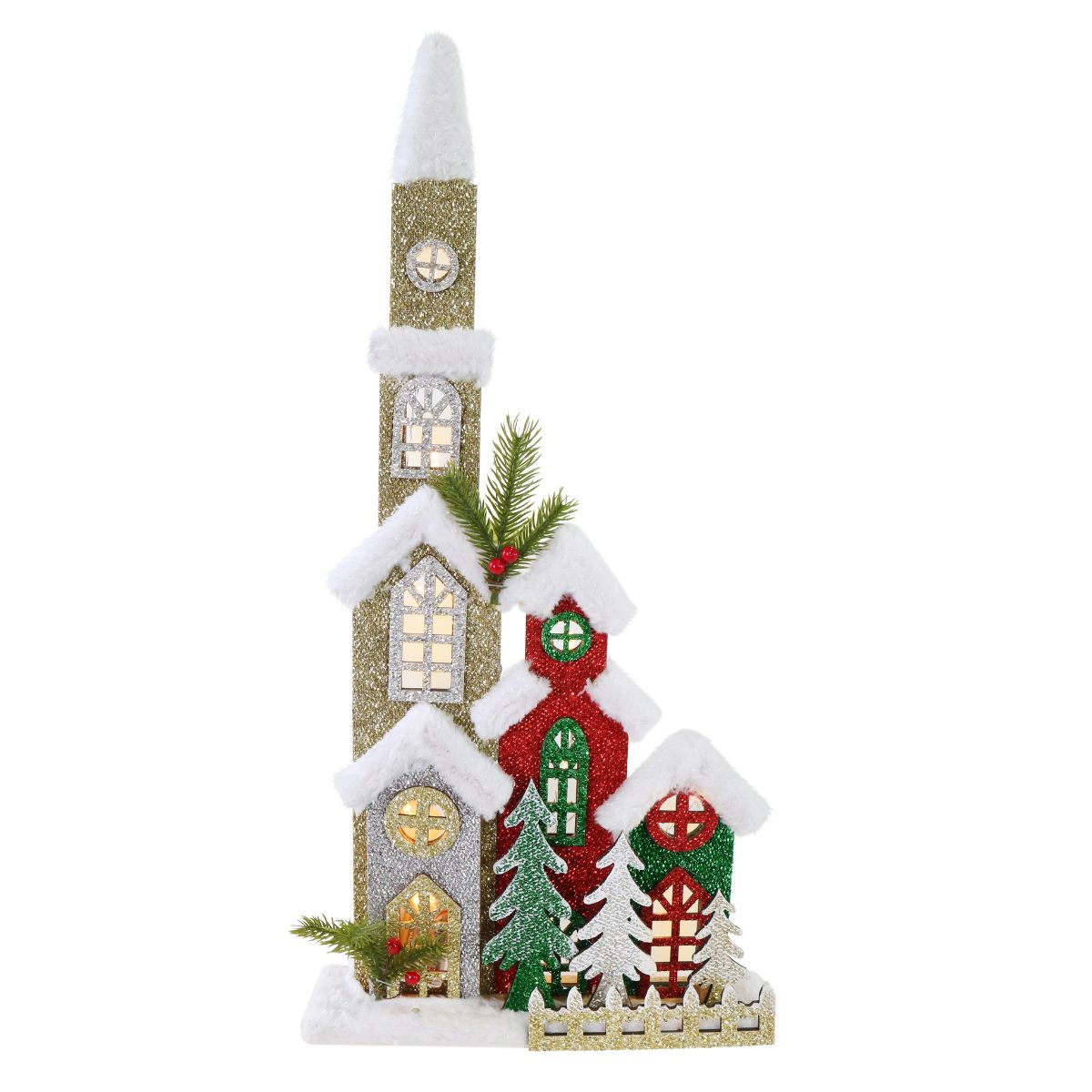 Christmas LED Cathedral Tinsel Facade