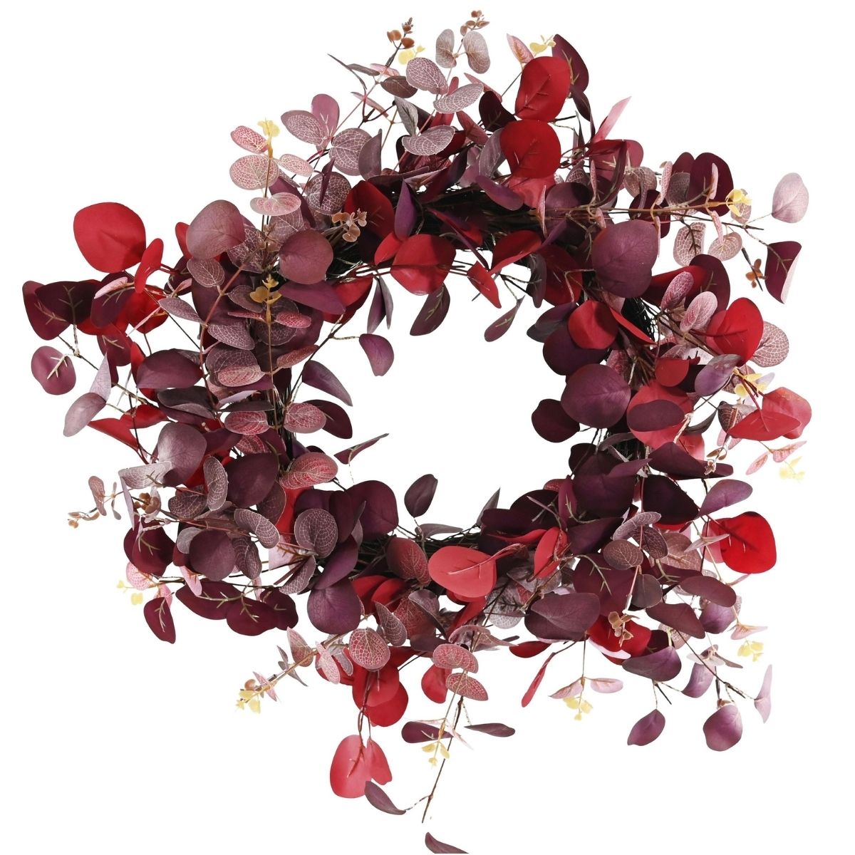 Christmas Wreath Eucalyptus Burgundy 55cm Christmas decoration