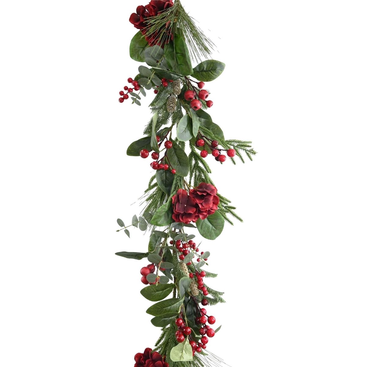 Christmas Garland Hydrangea Red 150cm Christmas decoration