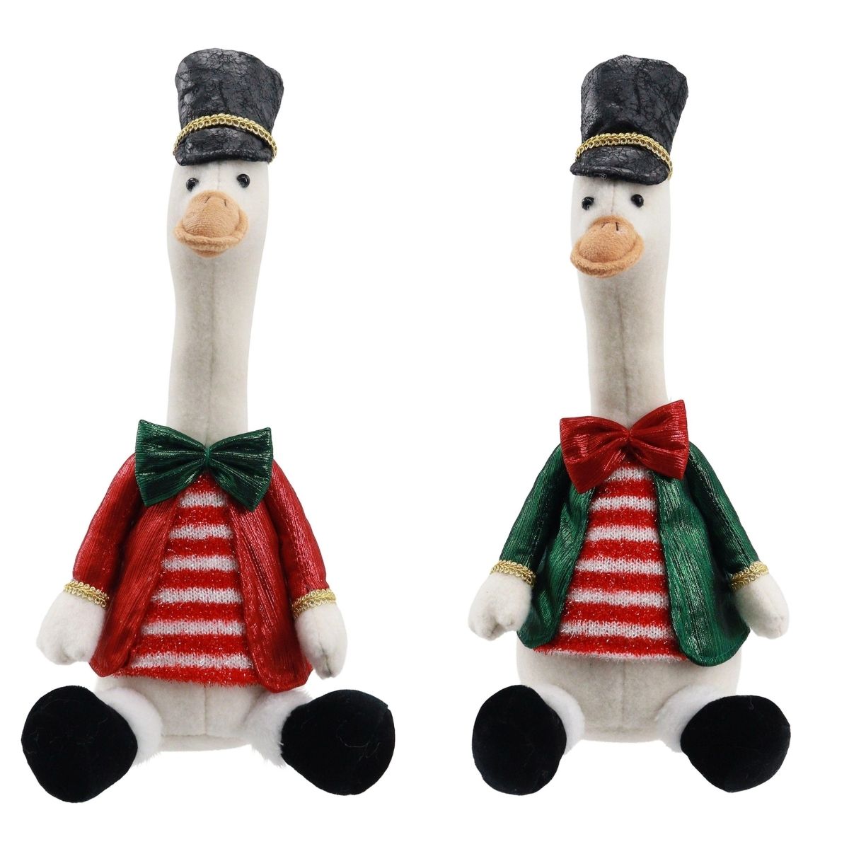 Christmas Dressed Goose Sitting 34cm Assorted - affordable Christmas decoration NZ