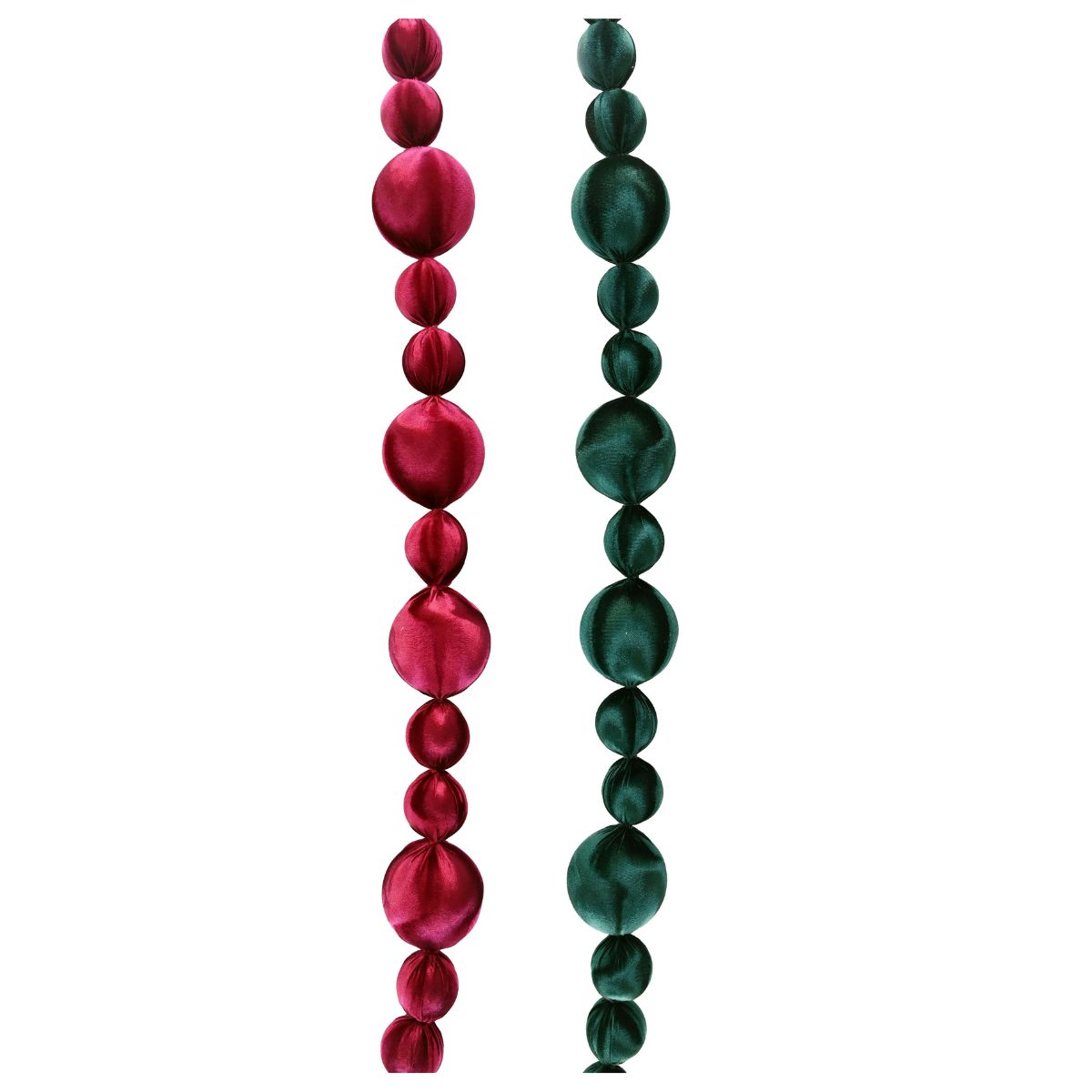 Garland Velvet Bauble 1.8m Asst - Woodland Velvet Christmas decoration