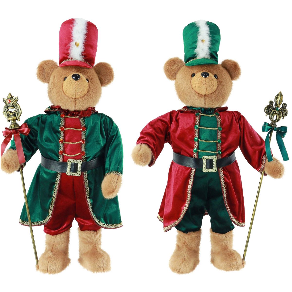 Christmas Giant Elegant Bear 103cm Assorted - affordable Luxe Heritage Christmas decoration NZ