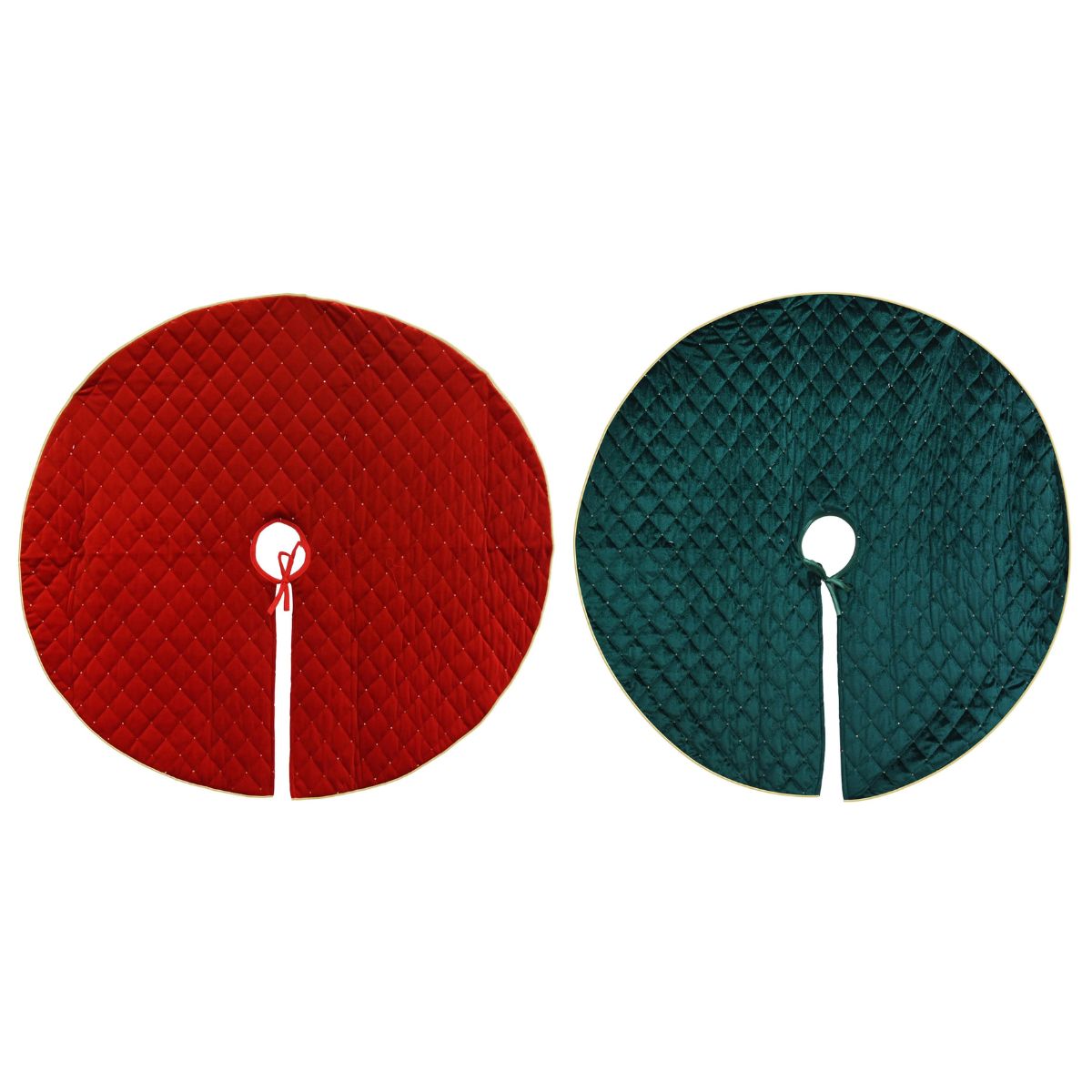 Christmas Tree Skirt Quilted Luxe 100cm Assorted - affordable Luxe Heritage Christmas decoration NZ