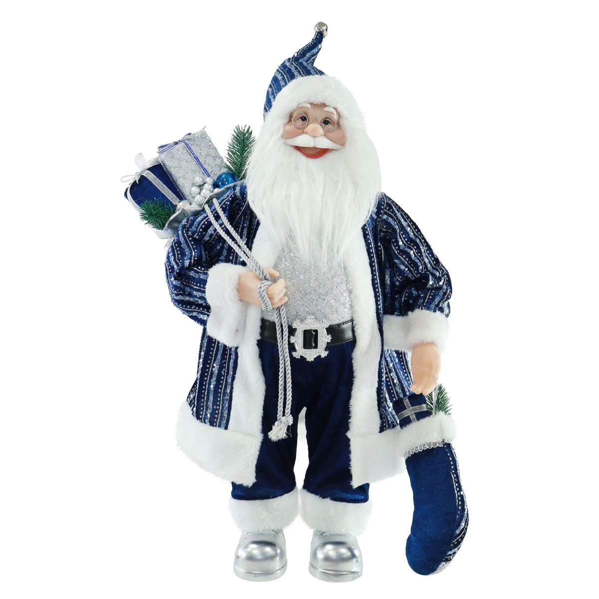 Christmas Santa Figurine Royal Blue 60cm Christmas decoration product image