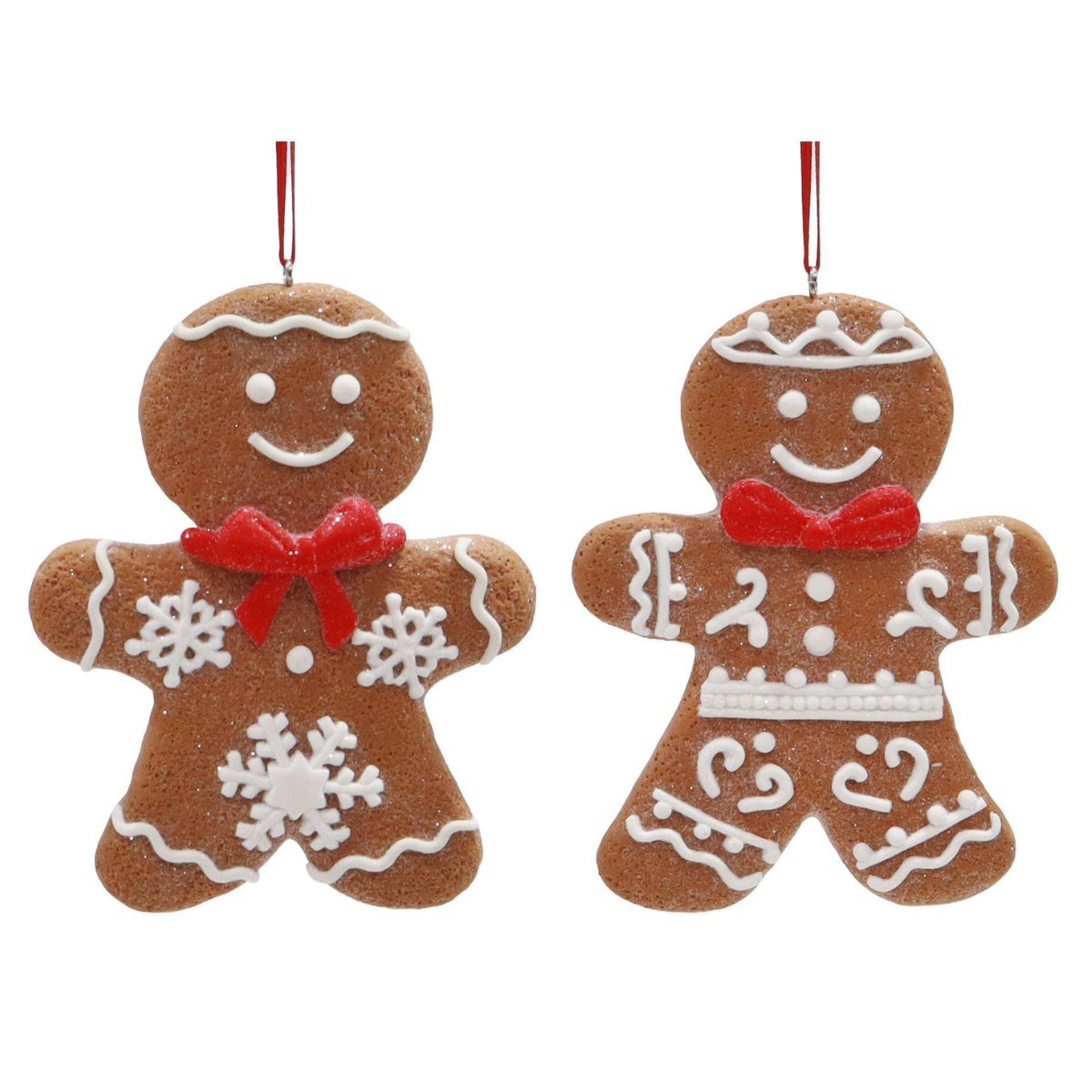 Christmas Hanging Iced Gingerbread 11cm Assorted - Candy Cane Lane Christmas decoration