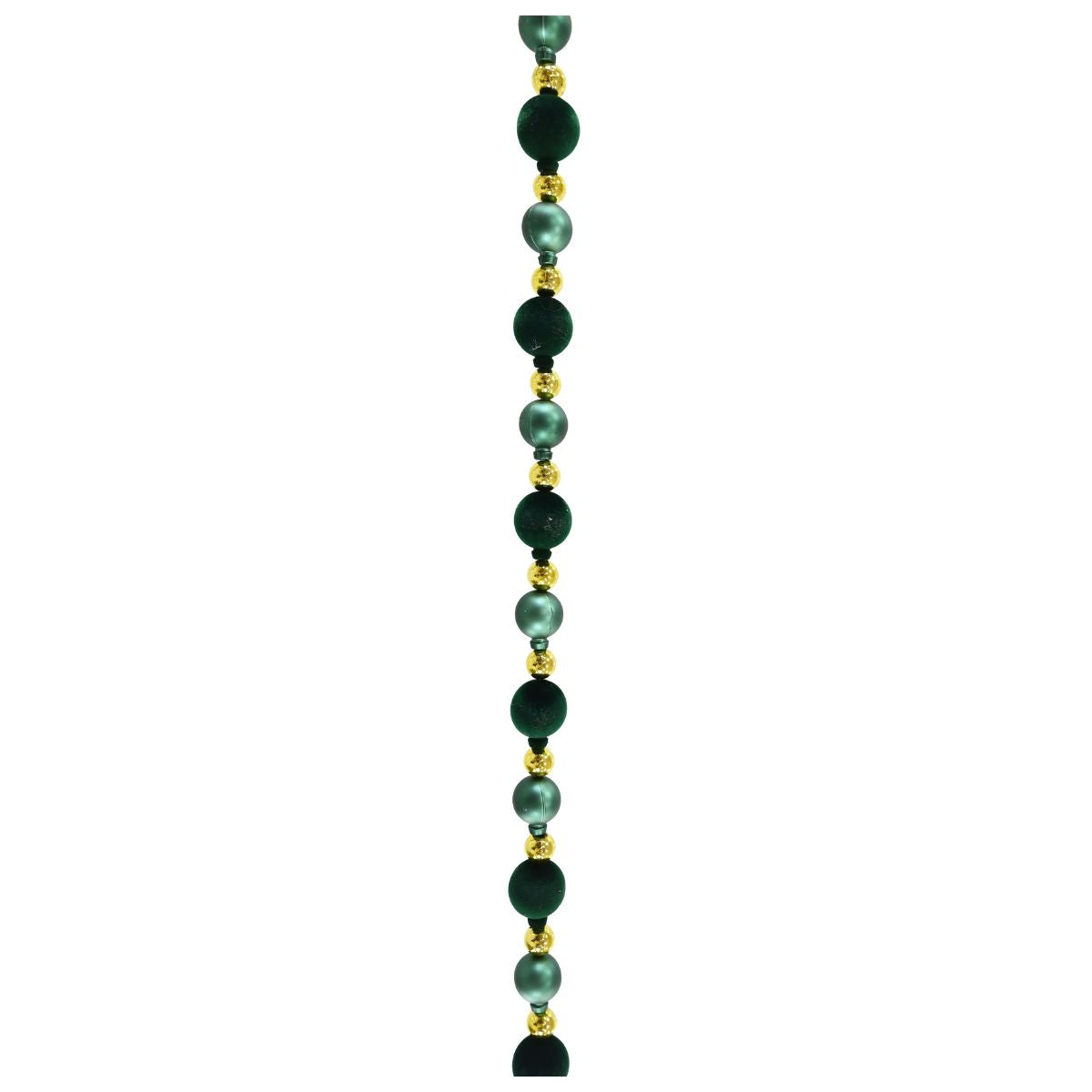 Christmas Flocked Bauble Garland Green 2.1m - affordable Luxe Heritage Christmas decoration NZ