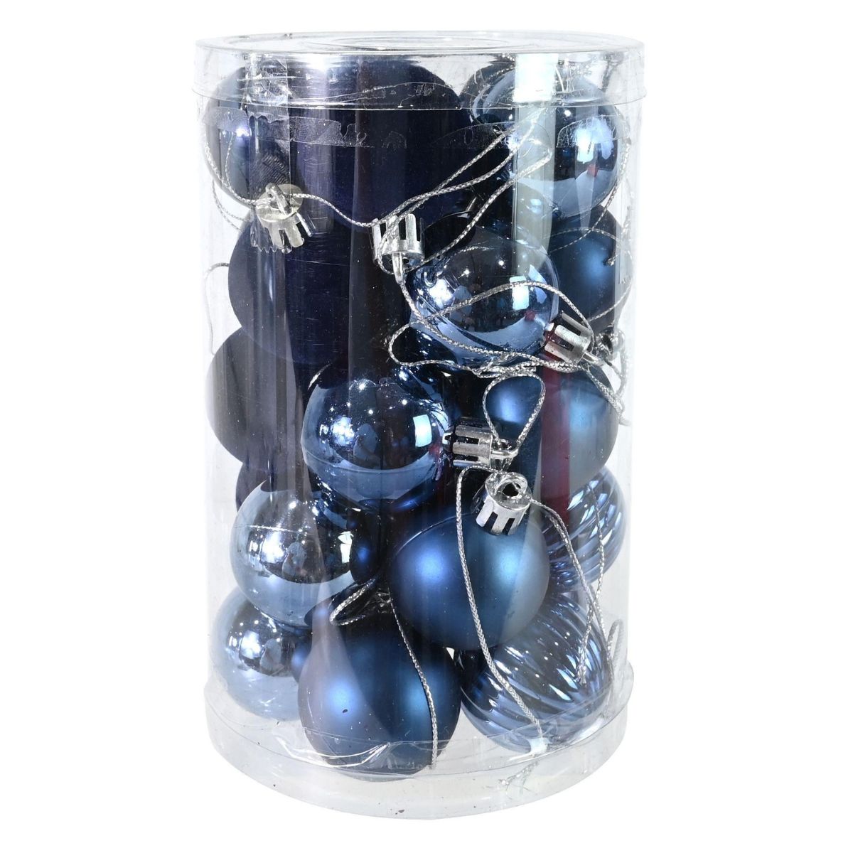 Christmas Baubles 40mm 25pk Navy - affordable Luxe Heritage Christmas decoration NZ