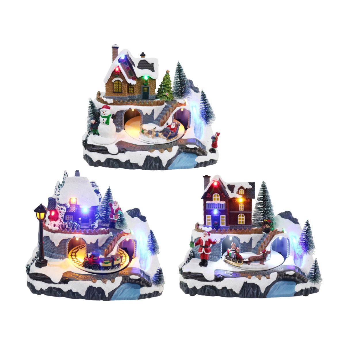LED Musical Christmas House – USB Powered, Assorted Designs