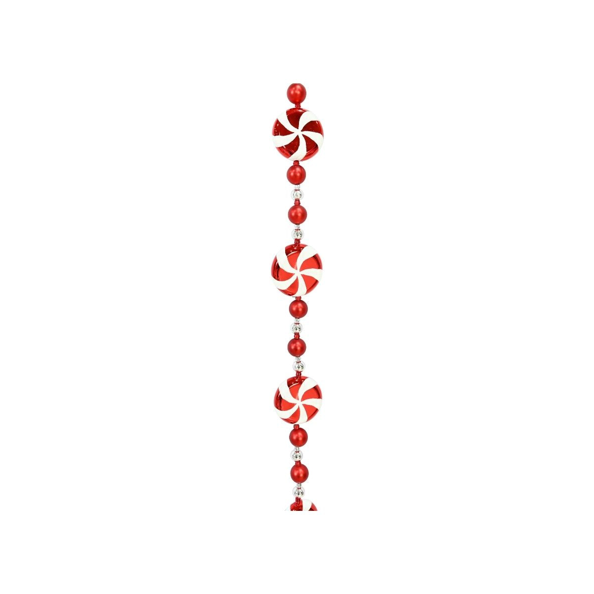 Christmas Candycane Lollipop Bauble Garland 180cm