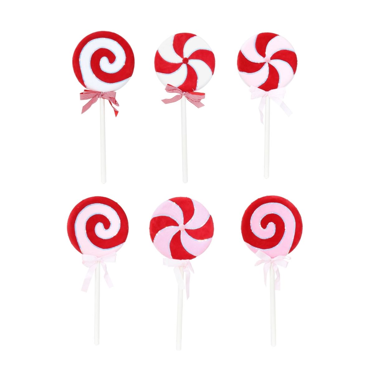 Giant Candycane Velvet Lollipop 63cm Assorted
