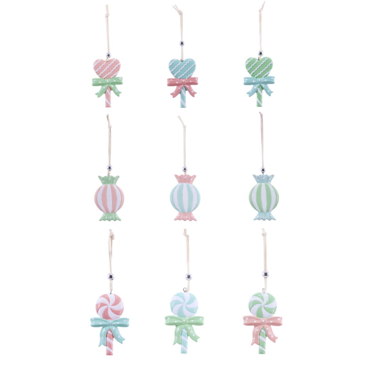 Pastel Hanging Candy Decoration 8cm Assorted