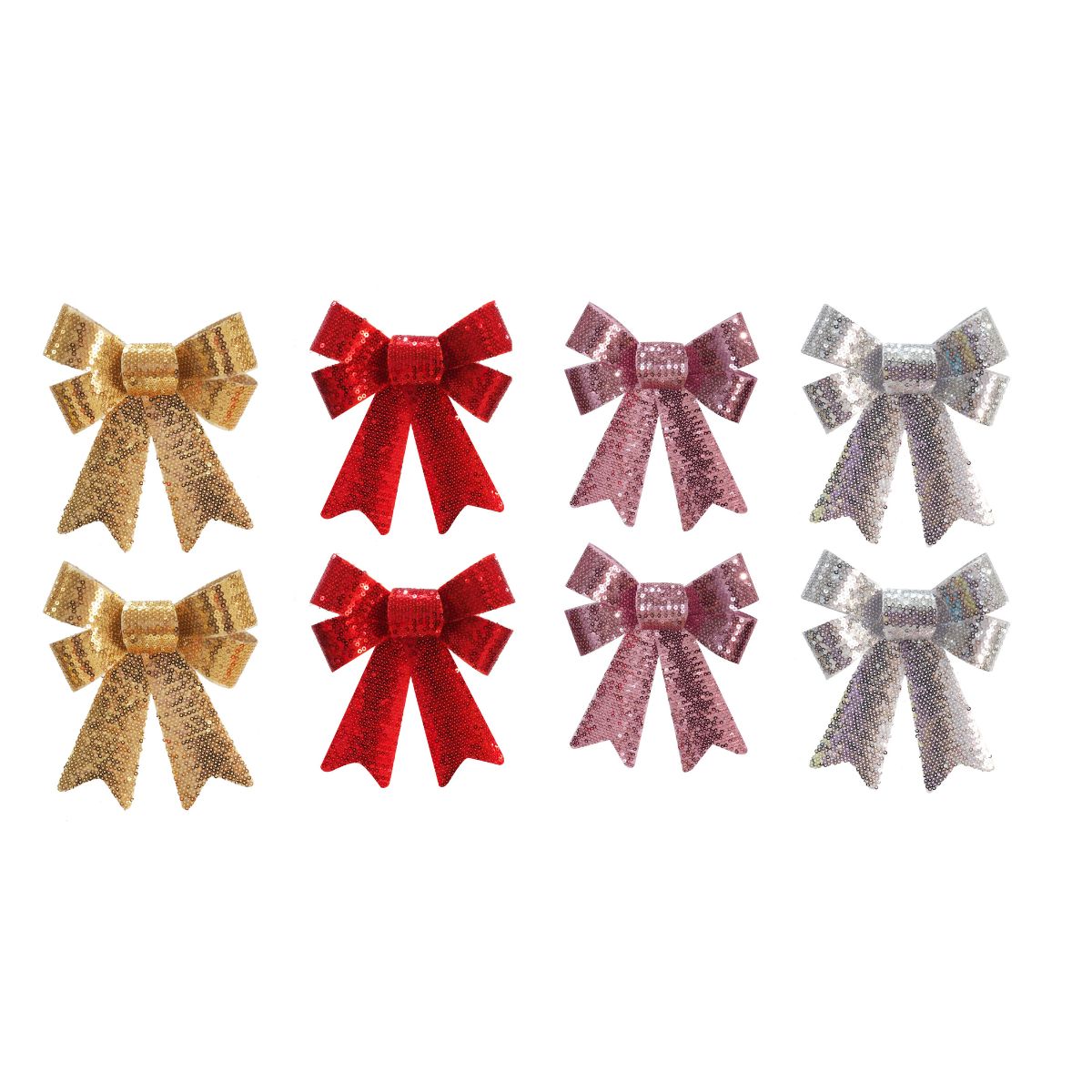 Sequin Bow 2 Pack Assorted