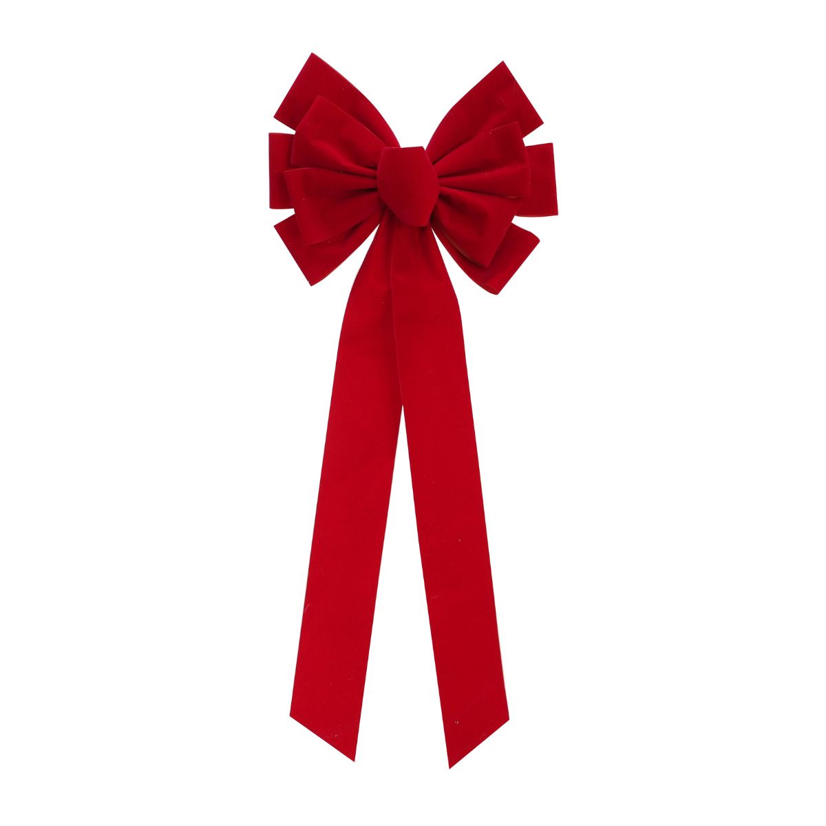 Bow Red Flocked