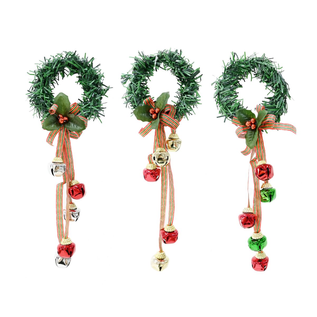 Christmas Tinsel Nutbell Hanger Assorted 30cm