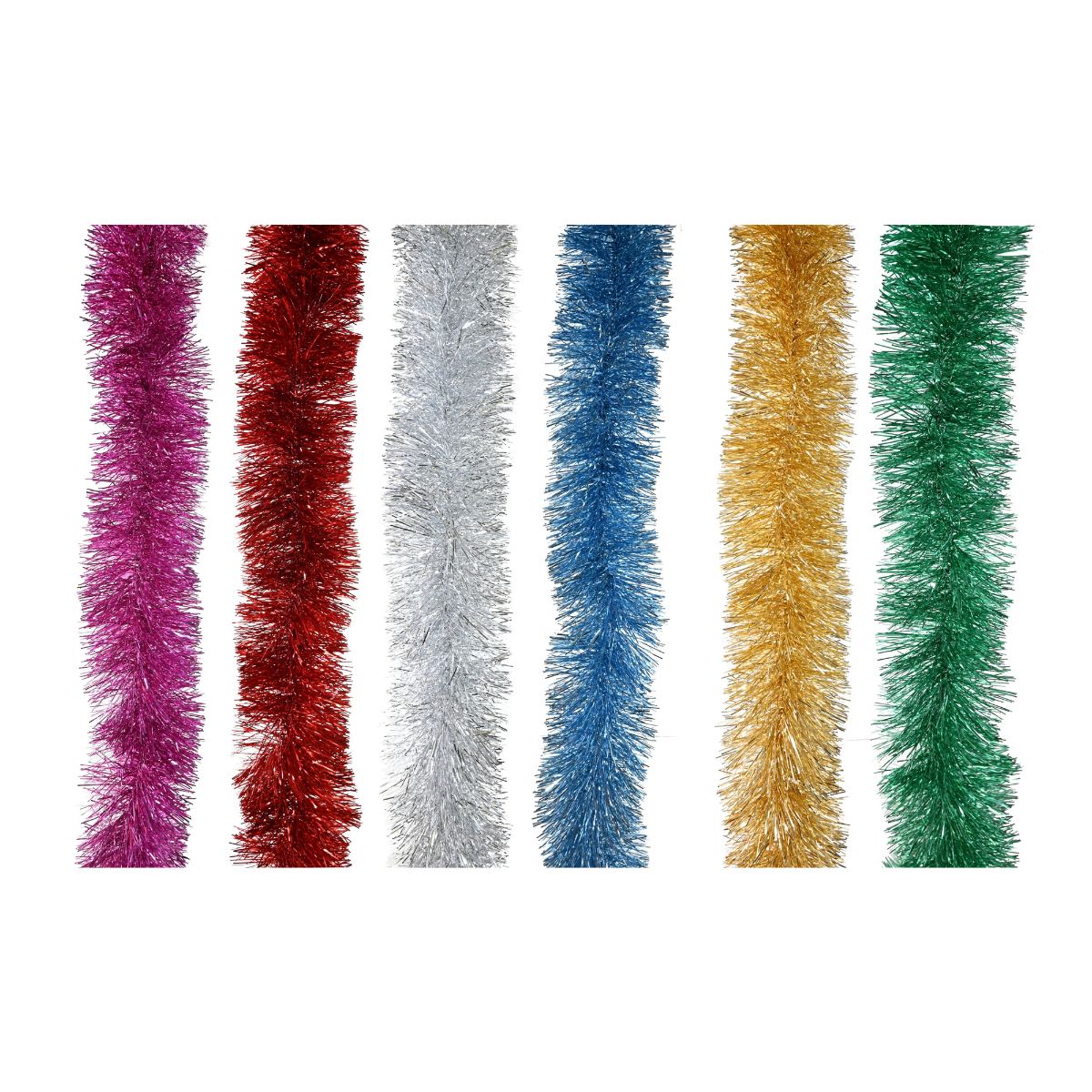 Christmas Tinsel Fine Deluxe 2m Assorted