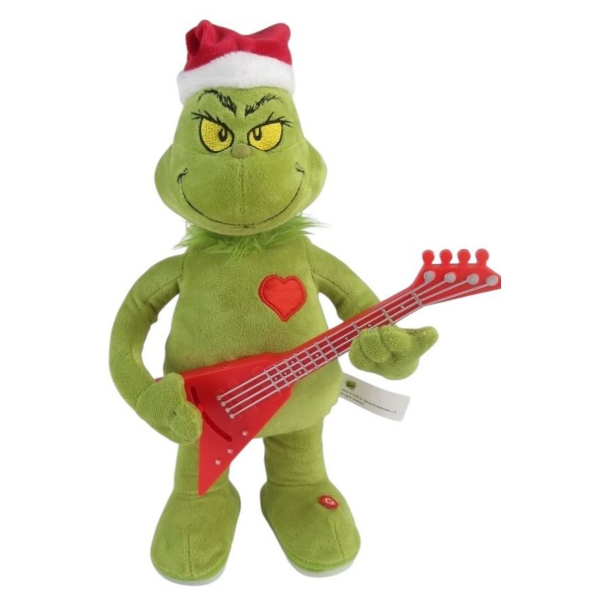 Grinch Rocker-grinch W/scarf Playing Guitardr. Seuss - Grinch Christmas animated christmas decoration