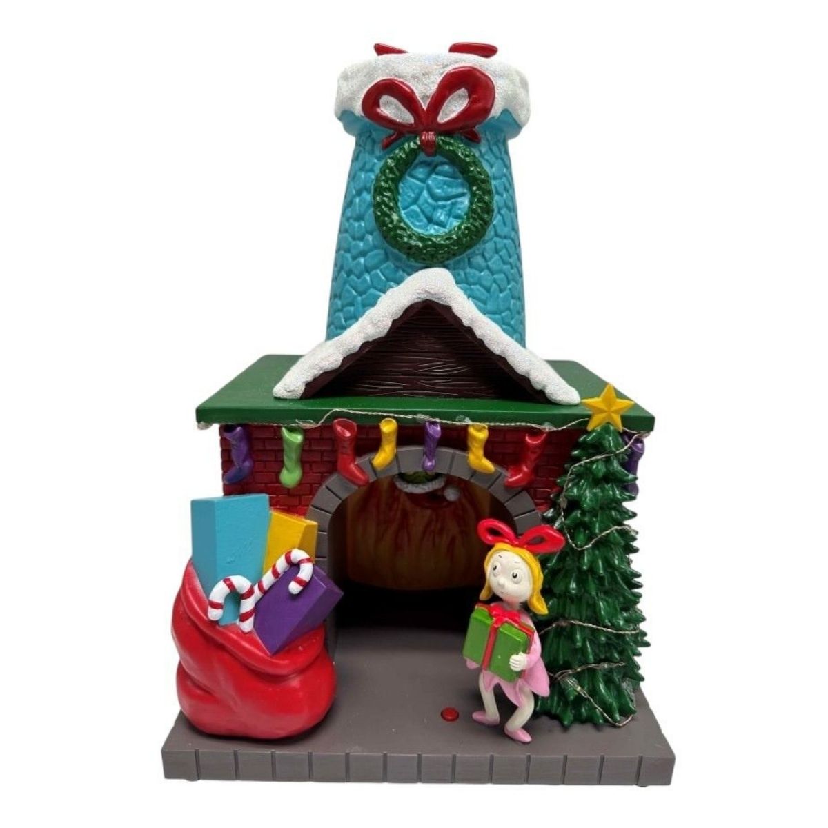 Grinch Animated Tabletop-grinch In Chimney Scene-dr. Seuss - Grinch Christmas animated christmas decoration