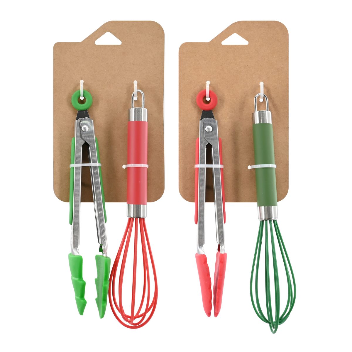 Christmas Tongs & Whisk Set Assorted