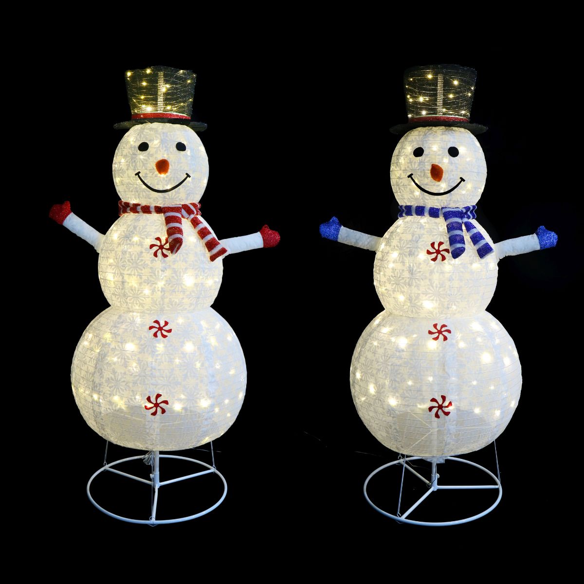 Christmas LED Pop Up Snowman Red/blue 150cm Assorted