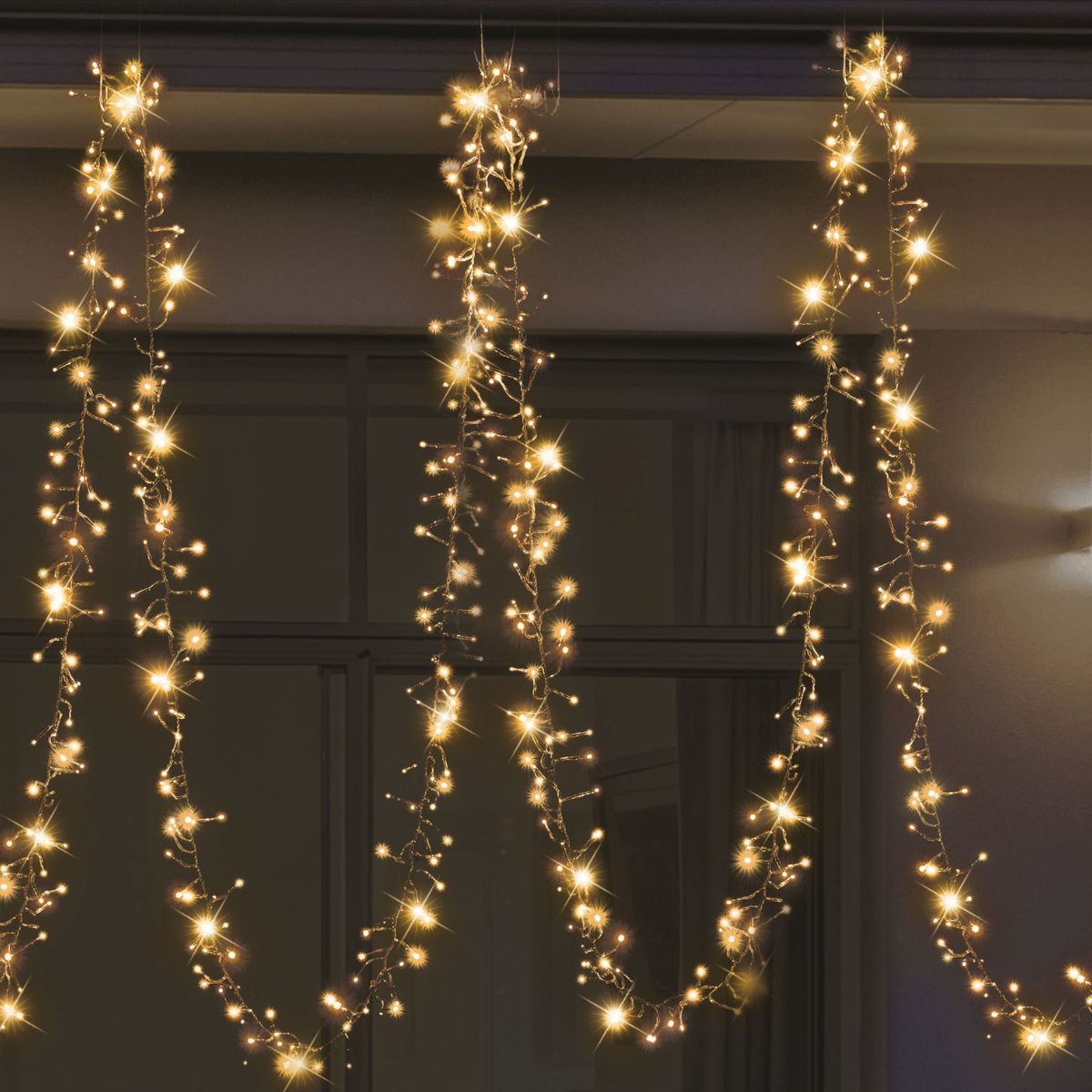 Solar LED Cluster Lights 200 Warm White
