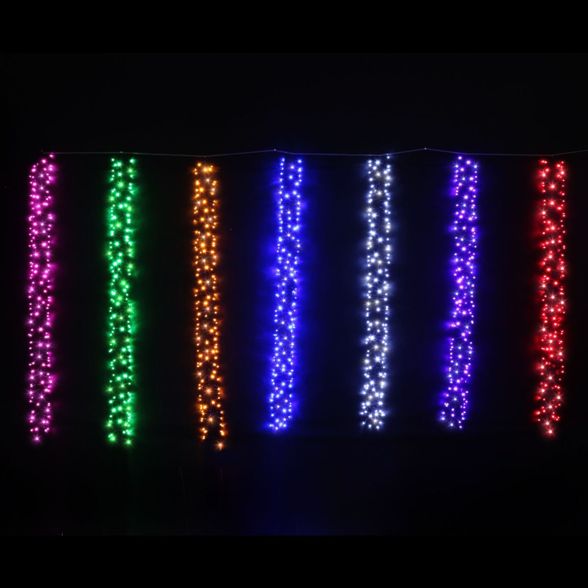 LED Rainbow Cluster Curtain 1008 Lights