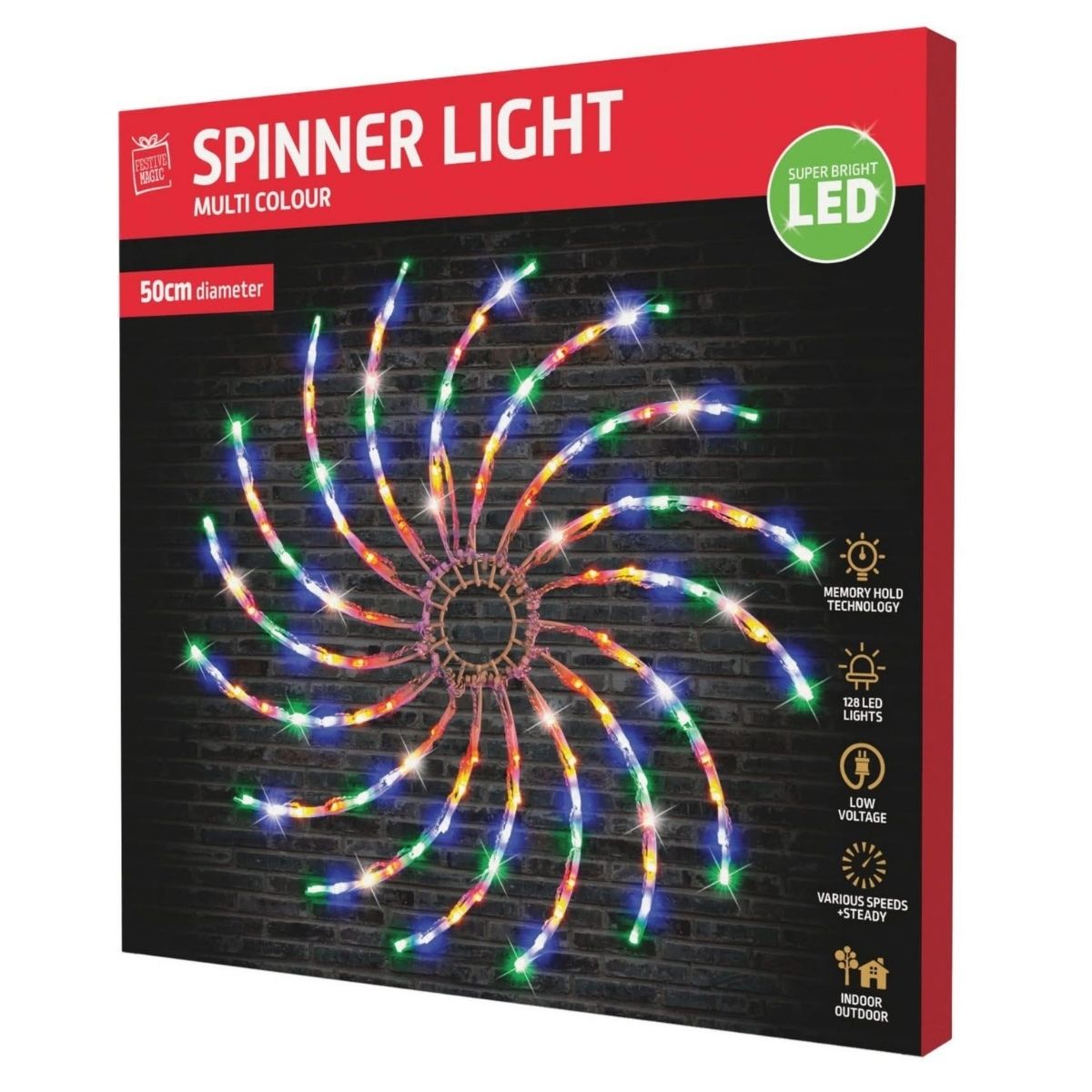 Christmas Spiral Spinner Wheel 50cm Multi Colour - Christmas Collective NZ