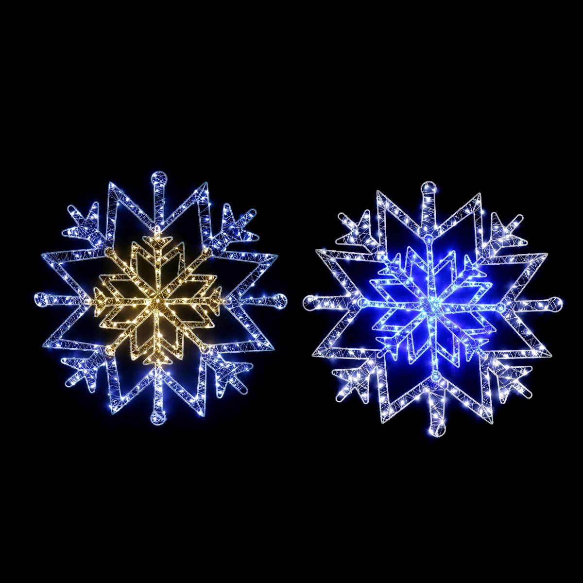 Christmas LED Starry Wire Snowflake 2-Tone Assorted
