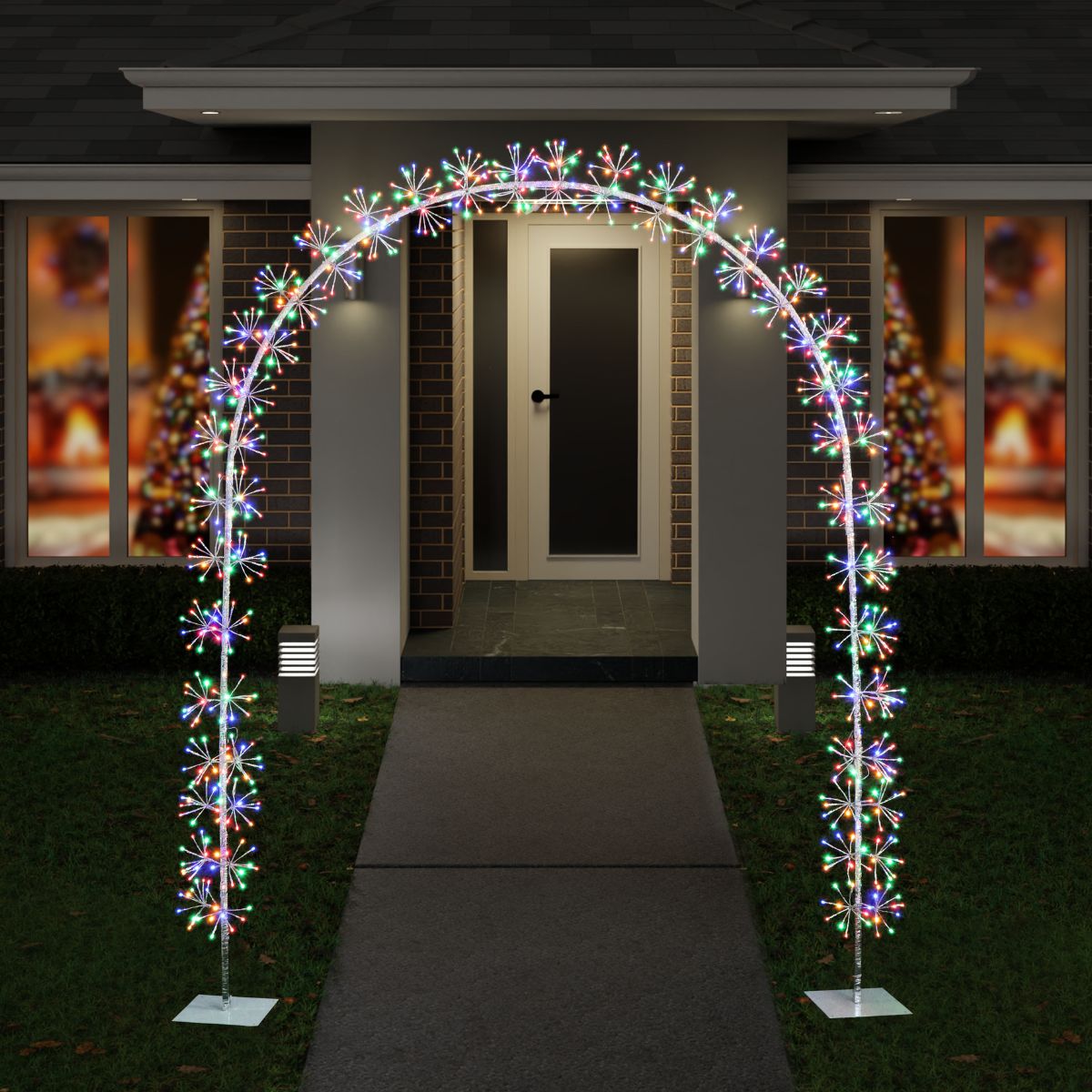 Christmas LED Starburst Arch Multi Colour 1.9 x 2.5m