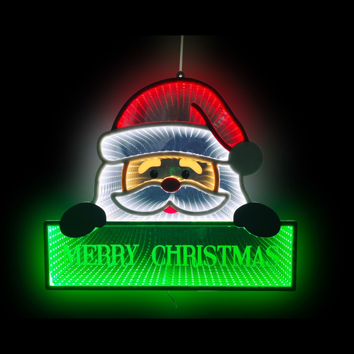 LED Infinity Santa Merry Christmas Sign USB