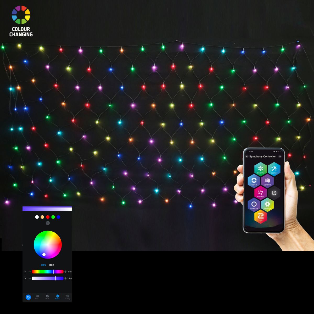 App Lightshow LED Net Lights 150