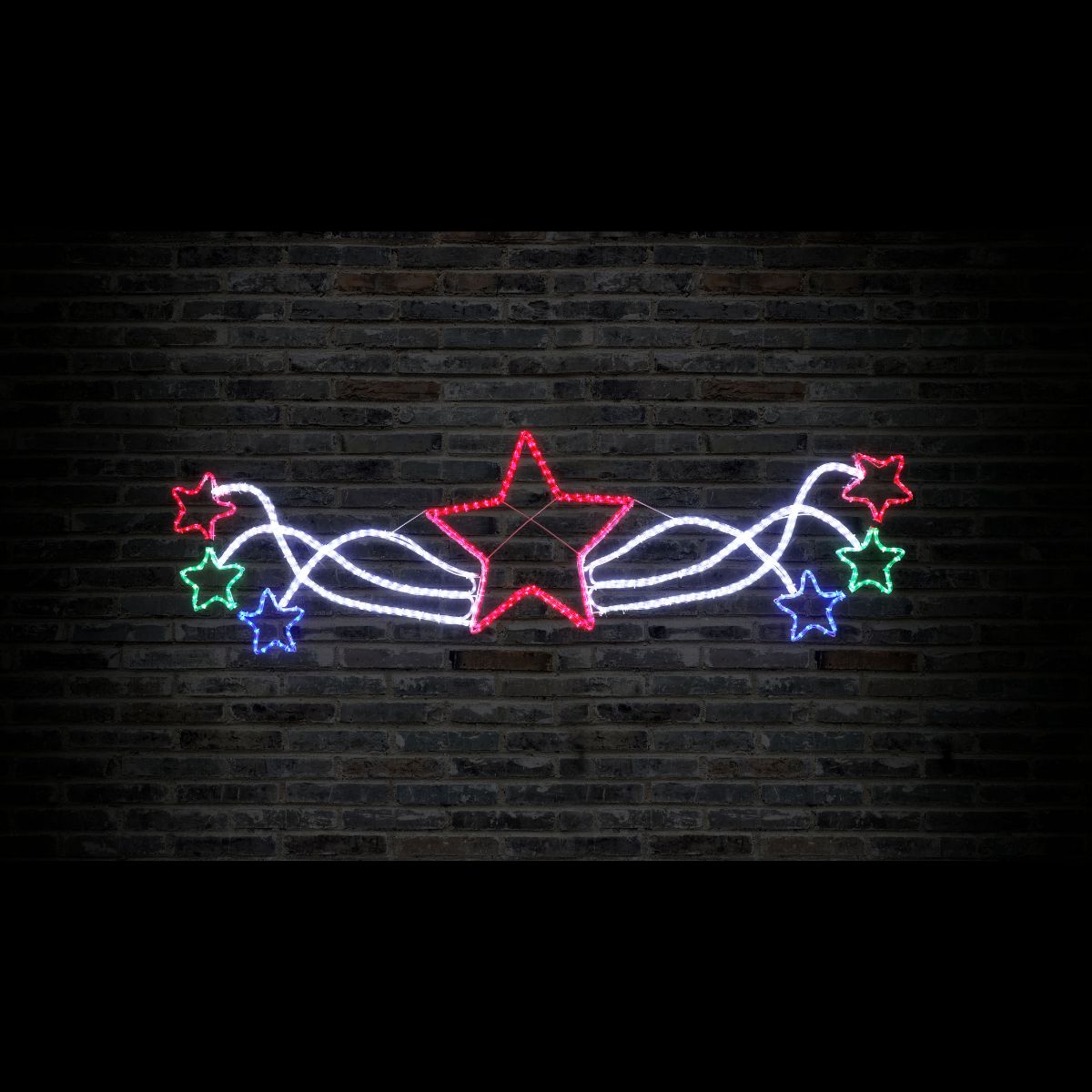 Christmas LED Ropelight Star Tail Banner