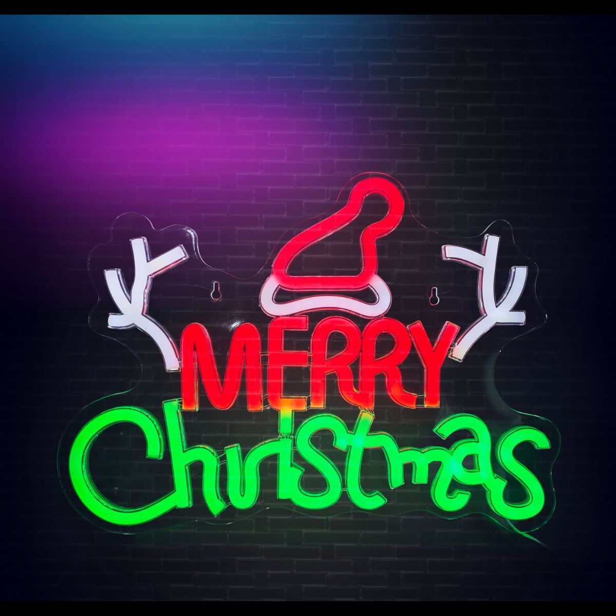 USB LED Neonflex Merry Christmas Antlers