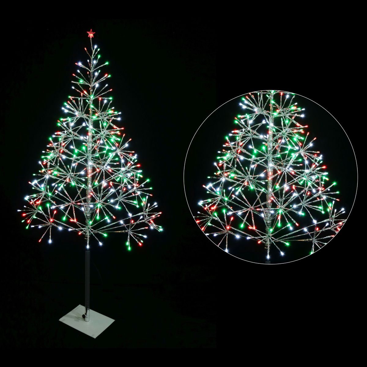 LED Sparkle Tree 135cm Twinkle Silver Christmas
