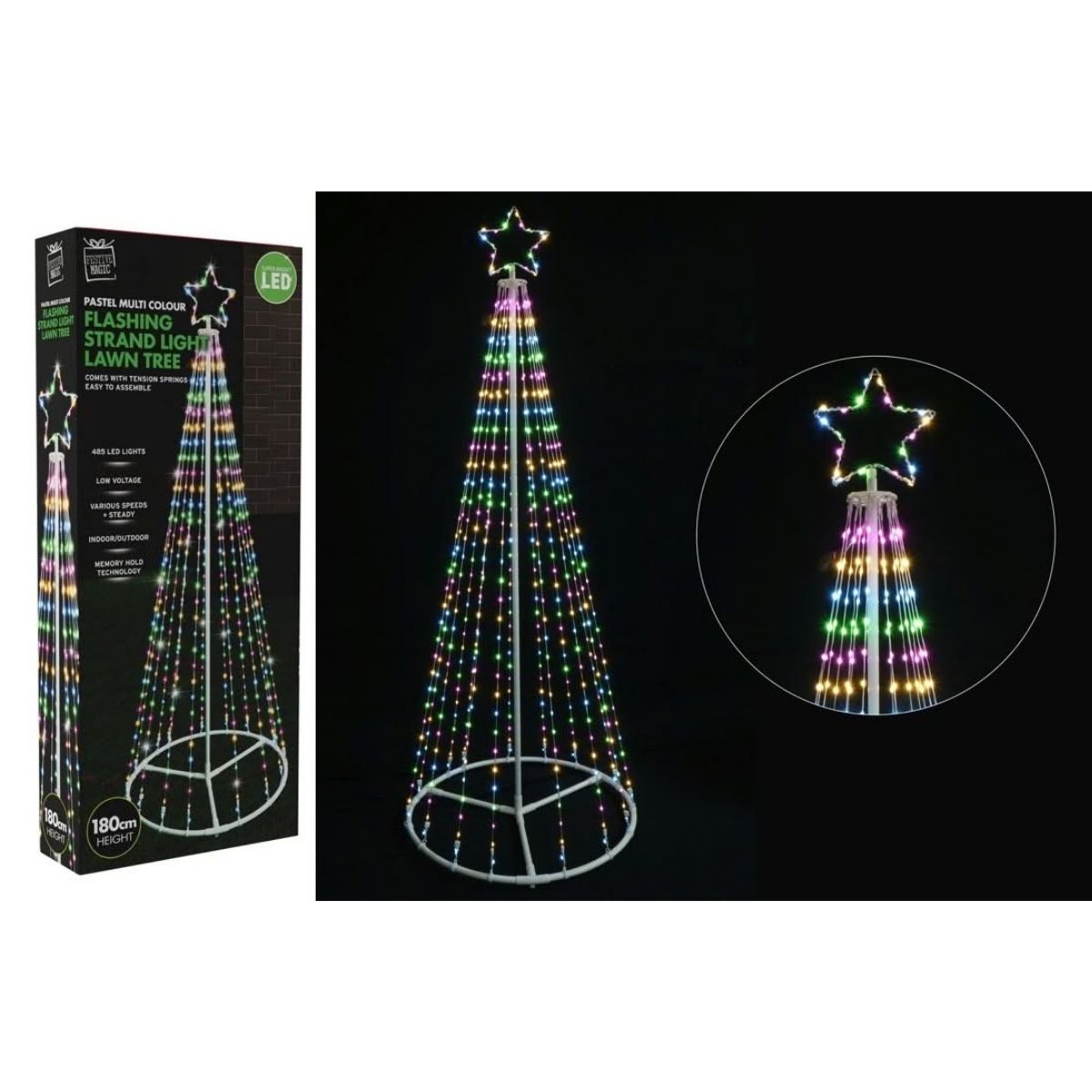 Christmas Flexi Wire Strand Tree 180cm Pastel - Christmas Collective NZ