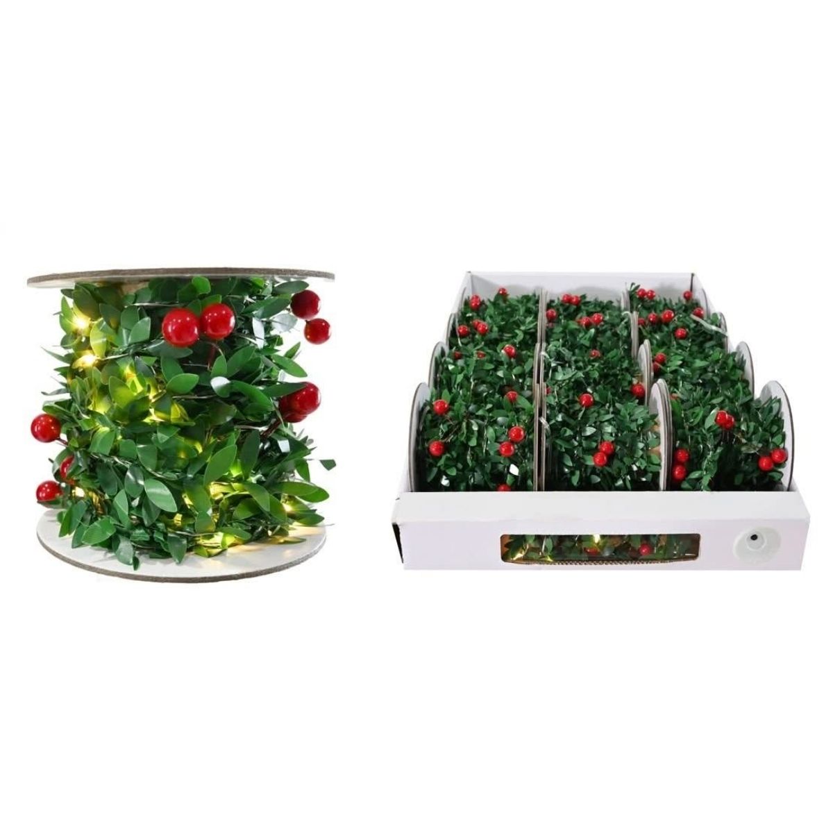 Christmas Lit Holly Berry Garland 3m - Christmas Collective NZ