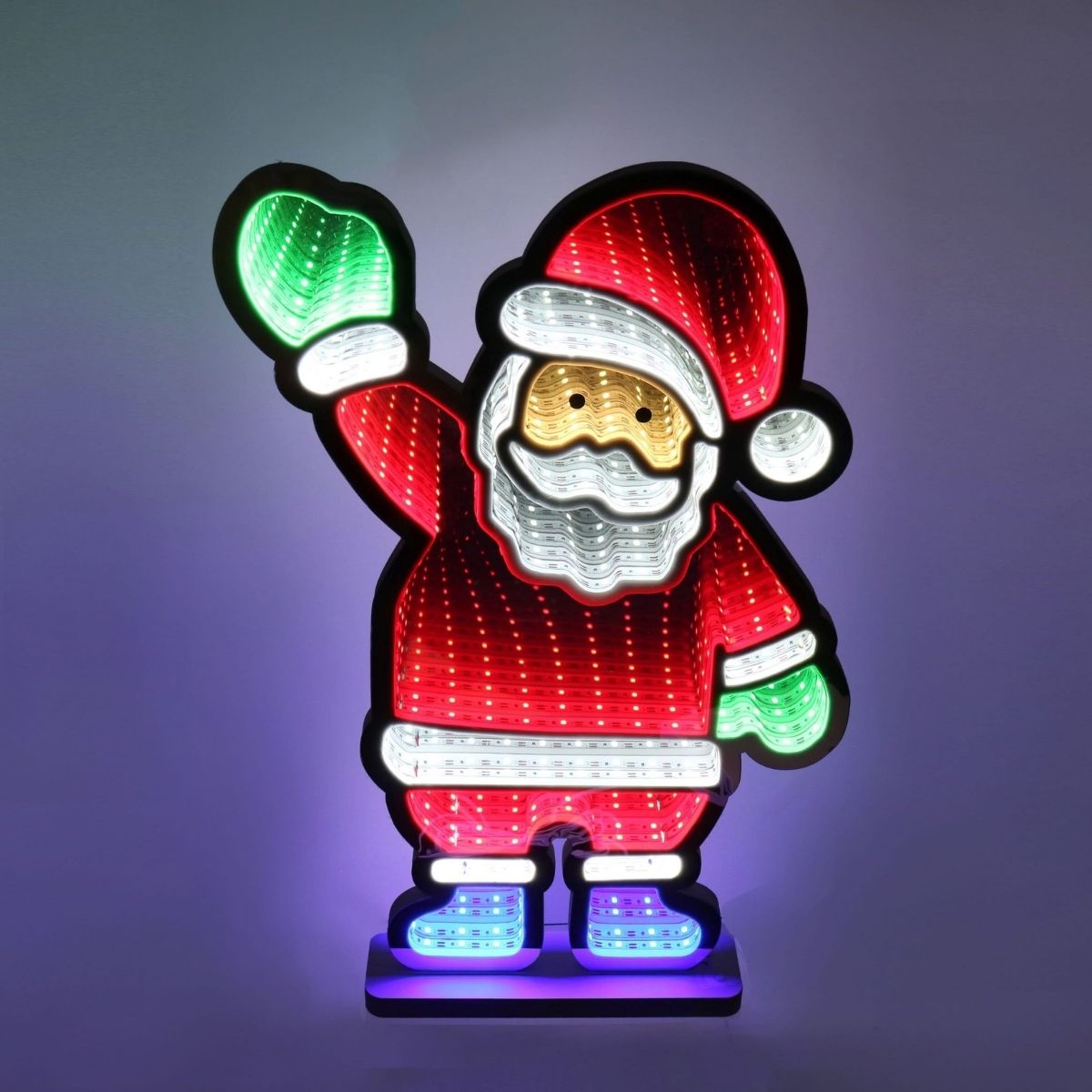 Christmas Infinity Light Santa 40cm - Christmas Collective NZ