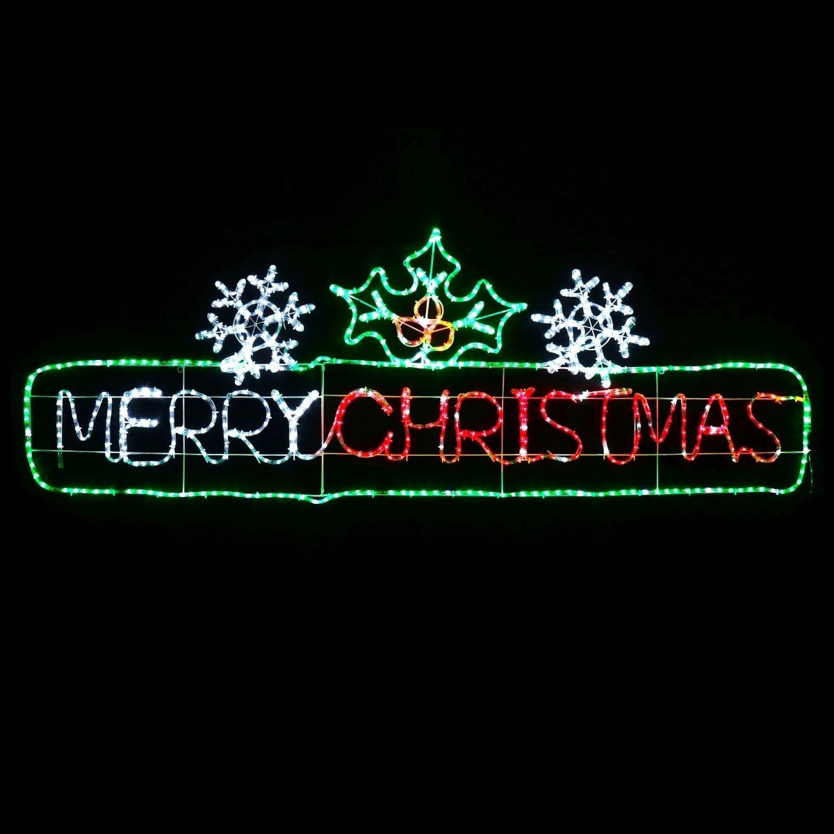 Rope Light Holly Snow Merry Christmas Twinkle - Christmas Collective NZ