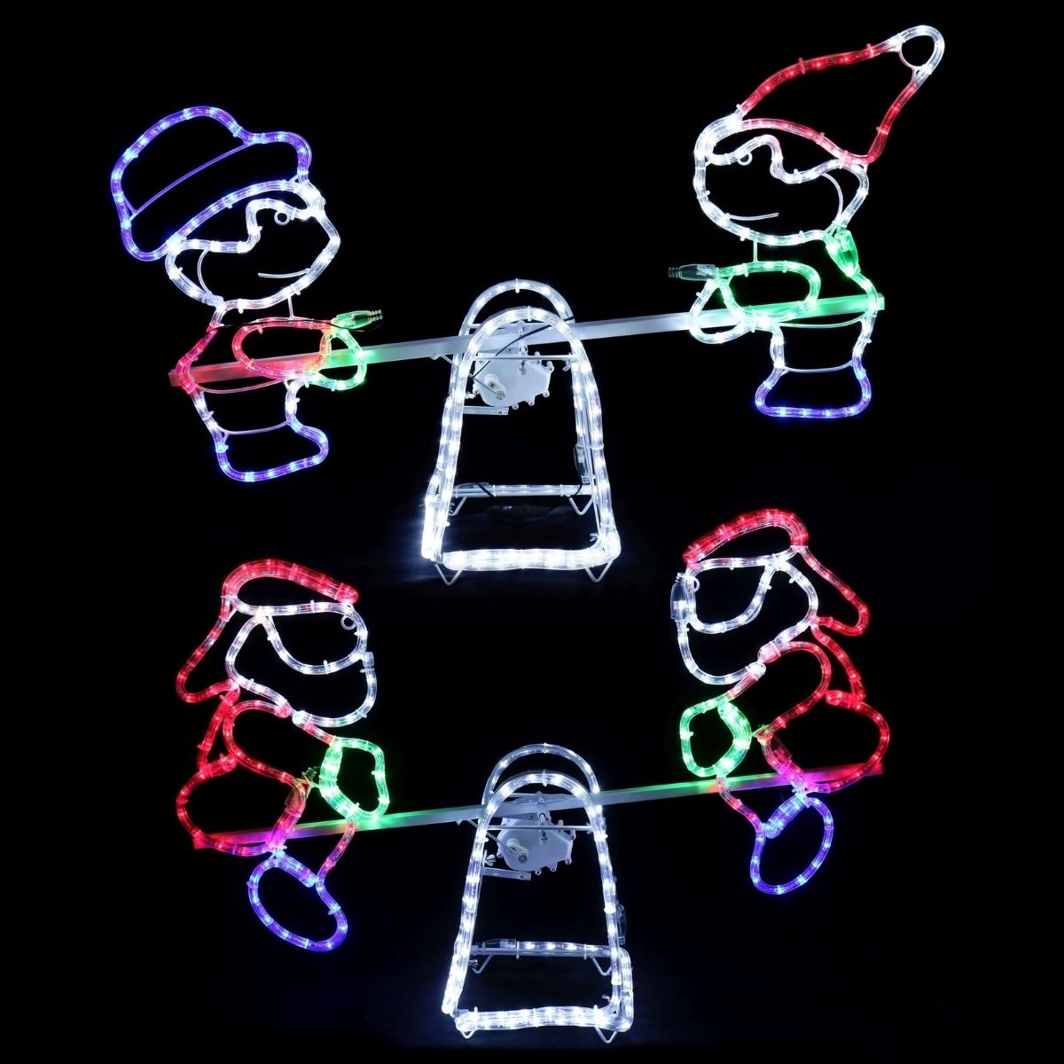 Christmas Rope Light Seesaw Elves/santa Assorted - Christmas Collective NZ