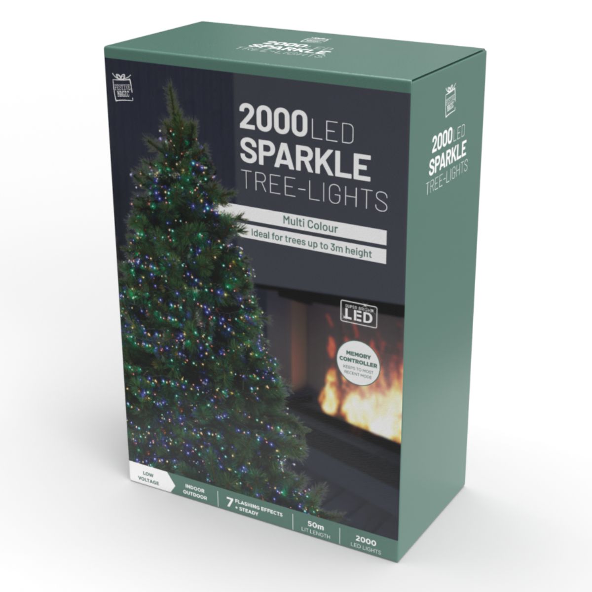Christmas LED Treebrite Compact Fairy Lights 2000 Multi
