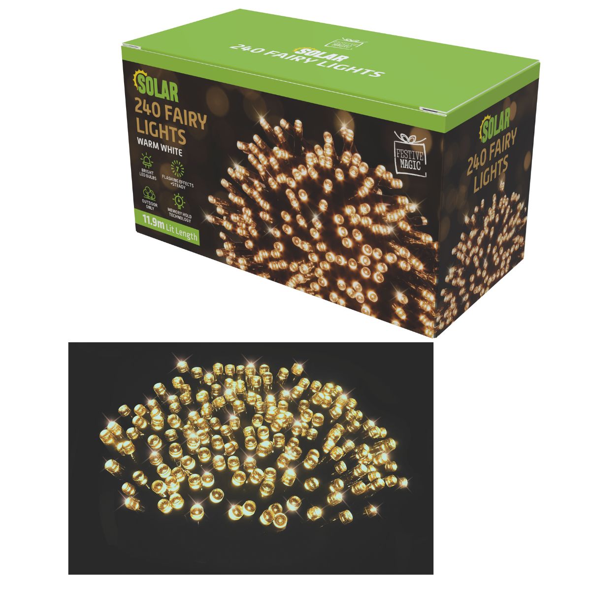 Solar LED Fairy Lights 240 Cool White